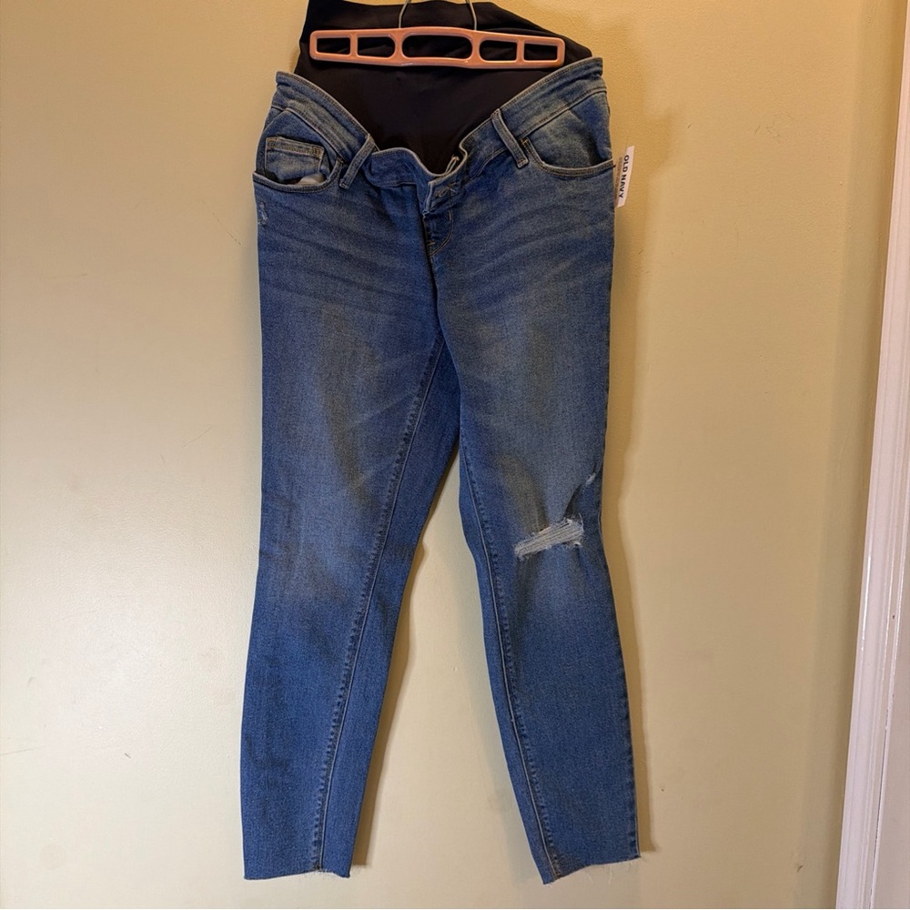 Old Navy Rockstar Jeans Womens 8 Long High Rise Super Skinny Stretch NWT